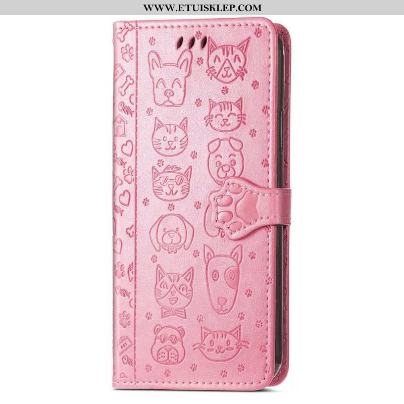 Etui Folio do iPhone 14 Animowane Zwierzęta